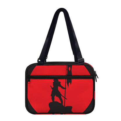 Red Sun Samurai Print Double Strap Bible Bag