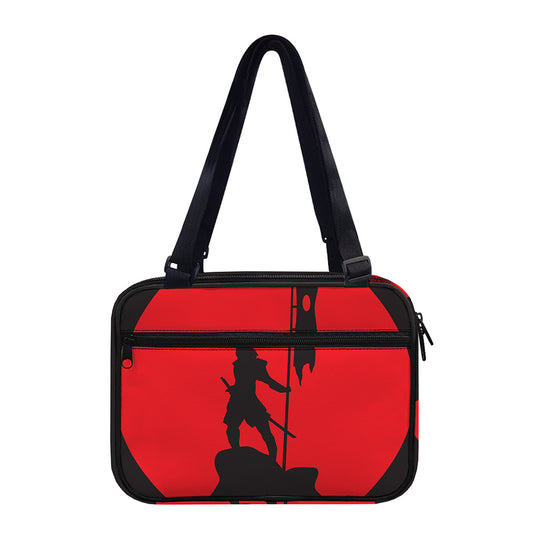 Red Sun Samurai Print Double Strap Bible Bag