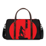 Red Sun Samurai Print Duffle Bag