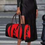 Red Sun Samurai Print Duffle Bag