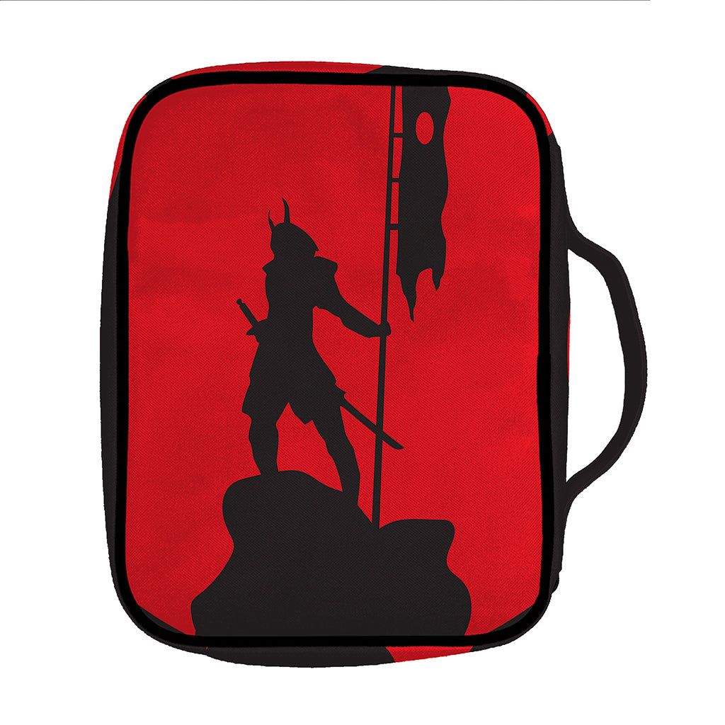 Red Sun Samurai Print Front Pocket Bible Bag