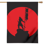 Red Sun Samurai Print House Flag