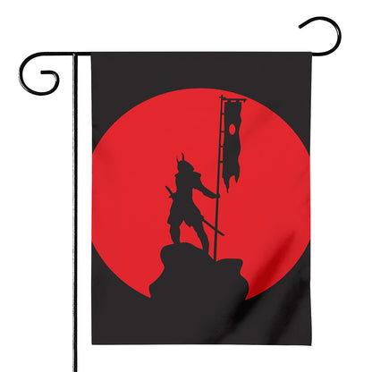 Red Sun Samurai Print House Flag