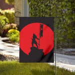 Red Sun Samurai Print House Flag