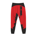 Red Sun Samurai Print Jogger Pants