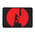 Red Sun Samurai Print Kitchen Mat