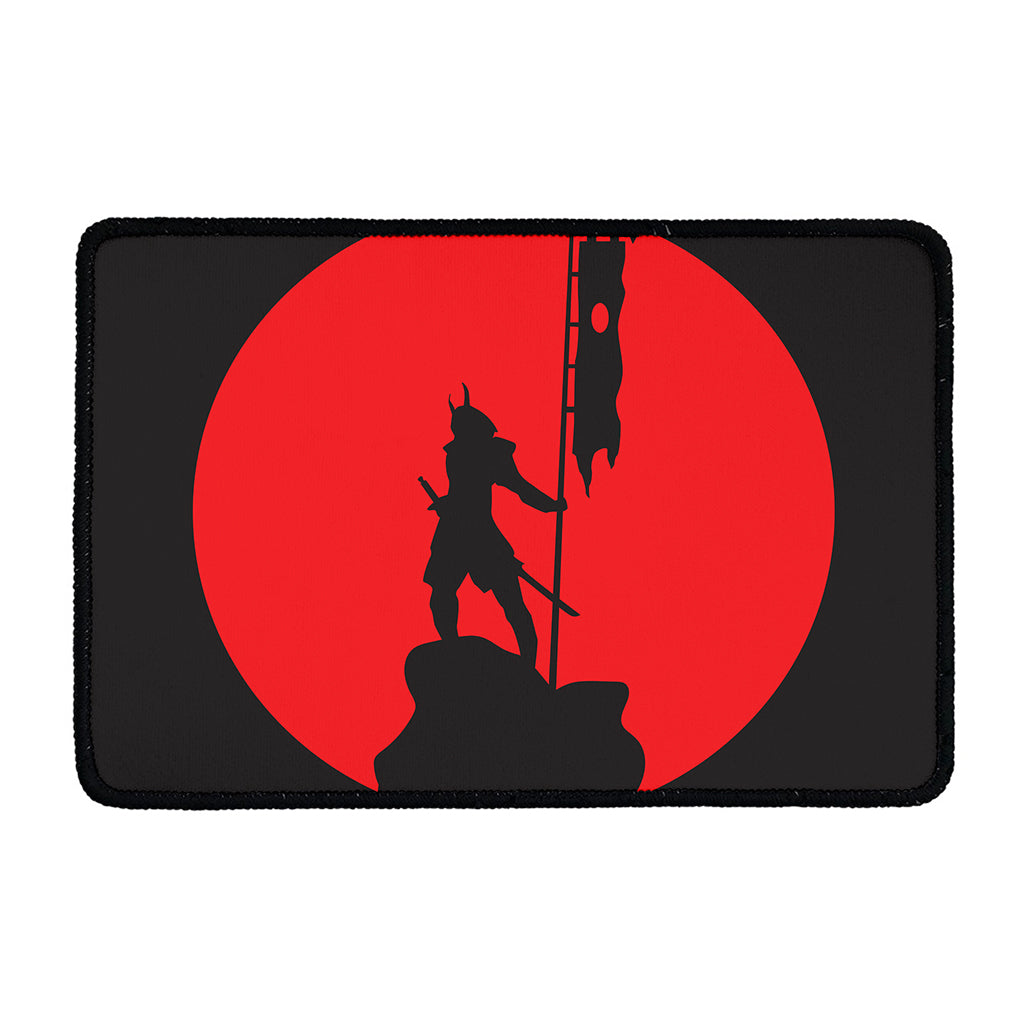Red Sun Samurai Print Kitchen Mat
