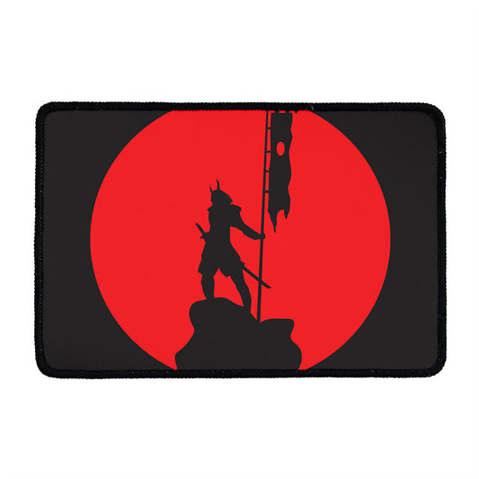 Red Sun Samurai Print Kitchen Mat