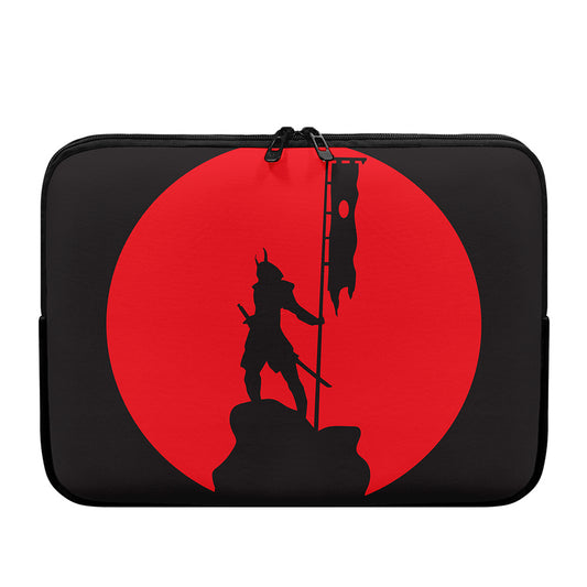 Red Sun Samurai Print Laptop Sleeve