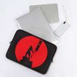 Red Sun Samurai Print Laptop Sleeve