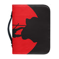 Red Sun Samurai Print Leather Bible Cover