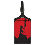 Red Sun Samurai Print Luggage Tag