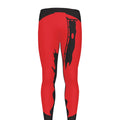 Red Sun Samurai Print Men's Leggings