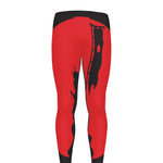 Red Sun Samurai Print Men's leggings