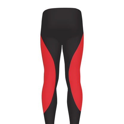 Red Sun Samurai Print Men's leggings