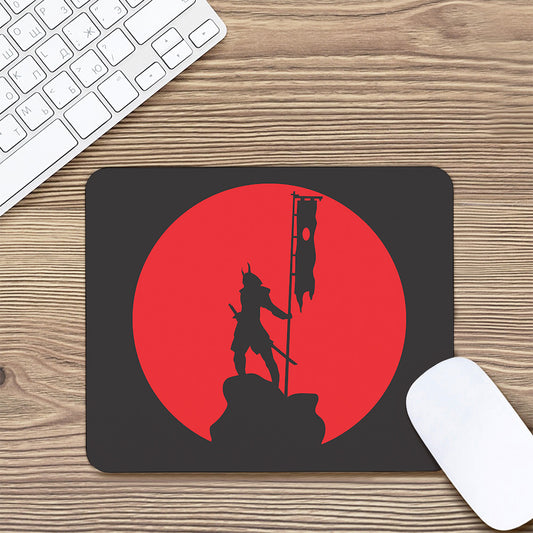 Red Sun Samurai Print Mouse Pad