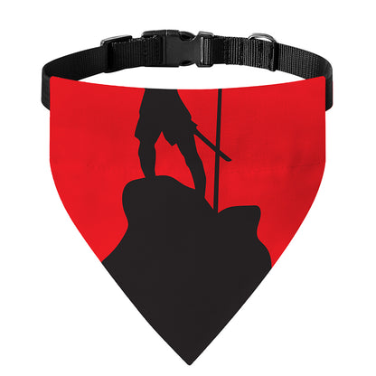 Red Sun Samurai Print Over The Collar Dog Bandana