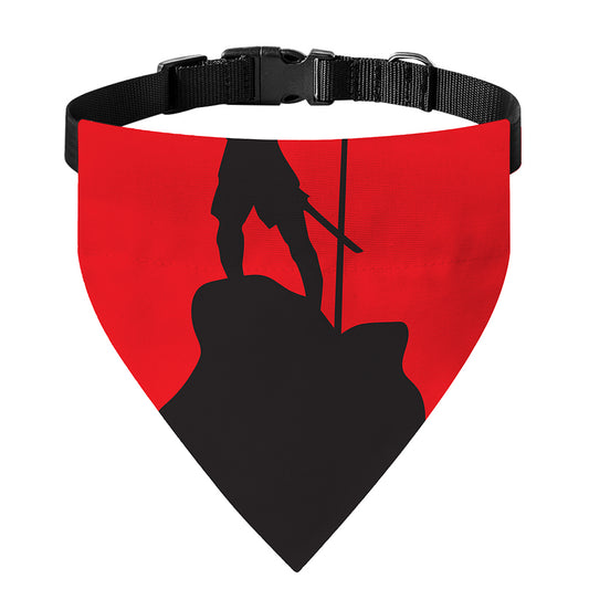 Red Sun Samurai Print Over The Collar Dog Bandana