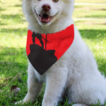 Red Sun Samurai Print Over The Collar Dog Bandana