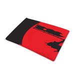 Red Sun Samurai Print Pet Cooling Mat Cover