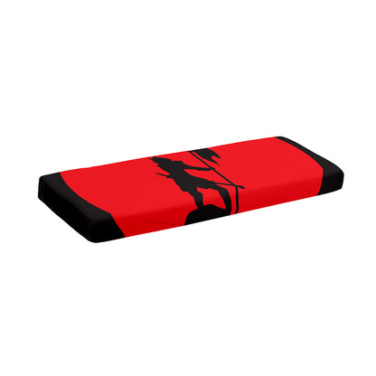 Red Sun Samurai Print Piano Keyboard Cover