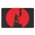 Red Sun Samurai Print Polyester Doormat