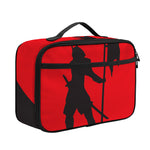 Red Sun Samurai Print Portable Lunch Bag