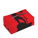 Red Sun Samurai Print Rectangle Tissue Box Cover