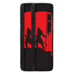 Red Sun Samurai Print Refrigerator Handle Covers