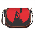 Red Sun Samurai Print Saddle Bag
