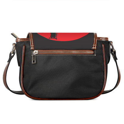 Red Sun Samurai Print Saddle Bag