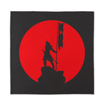 Red Sun Samurai Print Silk Bandana