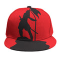 Red Sun Samurai Print Snapback Cap