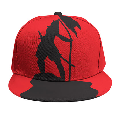 Red Sun Samurai Print Snapback Cap