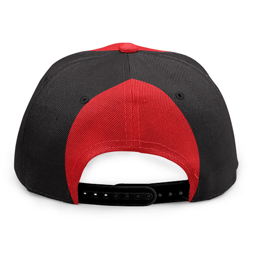 Red Sun Samurai Print Snapback Cap