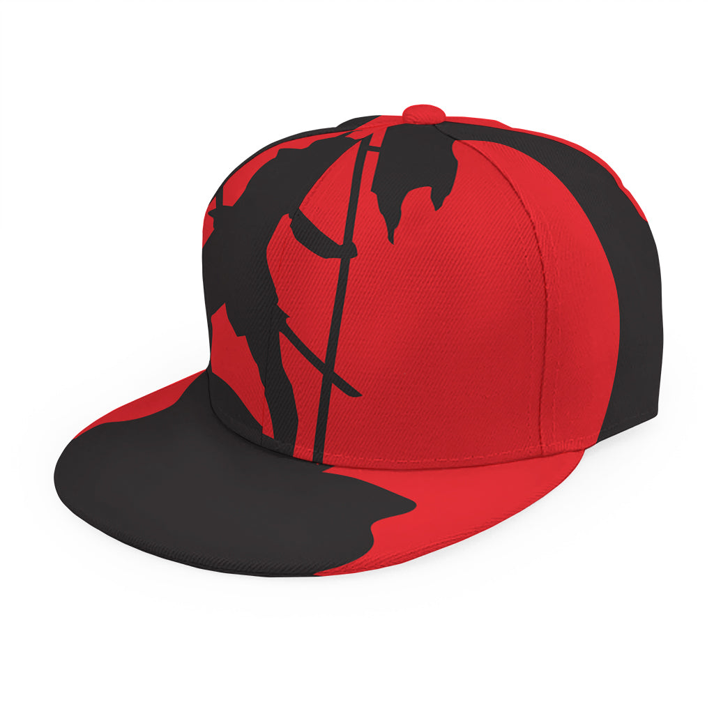 Red Sun Samurai Print Snapback Cap