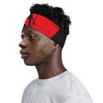 Red Sun Samurai Print Sports Headband