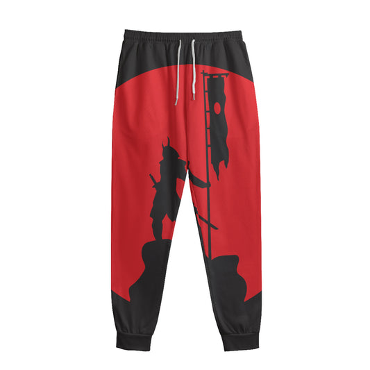 Red Sun Samurai Print Sweatpants