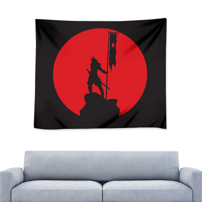 Red Sun Samurai Print Tapestry