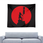 Red Sun Samurai Print Tapestry