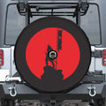 Red Sun Samurai Print Tire Cover With Camera Hole