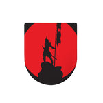 Red Sun Samurai Print Toilet Lid Cover