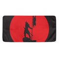 Red Sun Samurai Print Towel