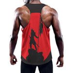 Red Sun Samurai Print Training Tank Top