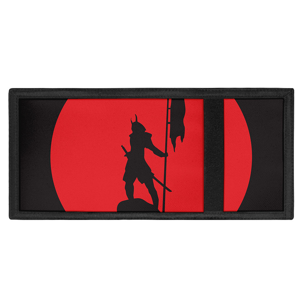 Red Sun Samurai Print Trifold Wallet