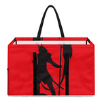Red Sun Samurai Print Utility Tote Bag