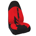Red Sun Samurai Print Waterproof Car Seat Cover