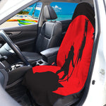 Red Sun Samurai Print Waterproof Car Seat Cover
