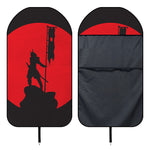 Red Sun Samurai Print Waterproof Car Seat Cover