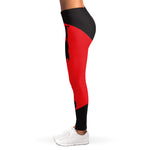 Red Sun Samurai Print Women's Leggings